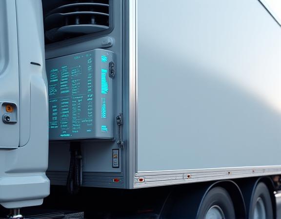 Electrified refrigerated truck with IoT monitoring panel for sustainable cold chain logistics
