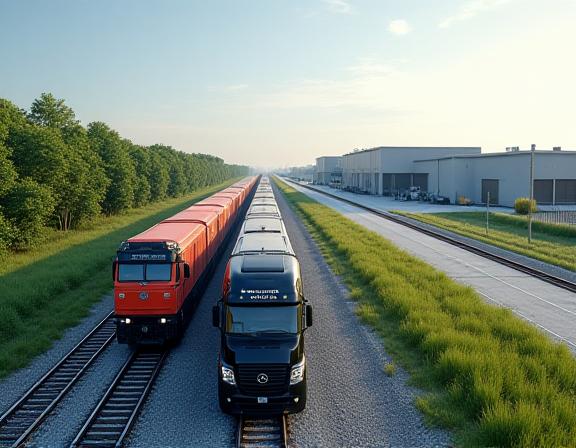 Rail-to-road intermodal green corridor serving Midwest automotive manufacturer